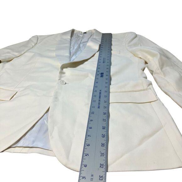 J Crew Dinner Jacket Mens 46L Off White Ludlow Slim Fit Italian Wool A7132 *Read - Picture 4 of 16